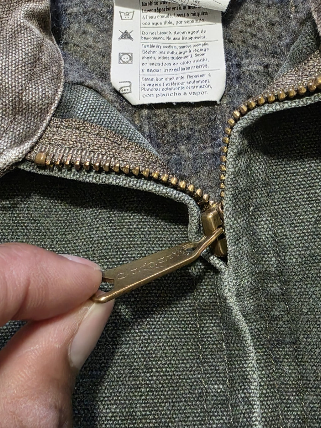 Vintage Carhartt J97 MOS Detroit Jacket – Green, Made in USA, Men’s XL Tall (XLT)