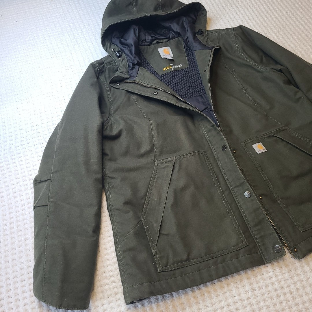 Carhartt Women’s Full Swing Cryder Jacket – Olive Quick Duck Canvas – Size XL
