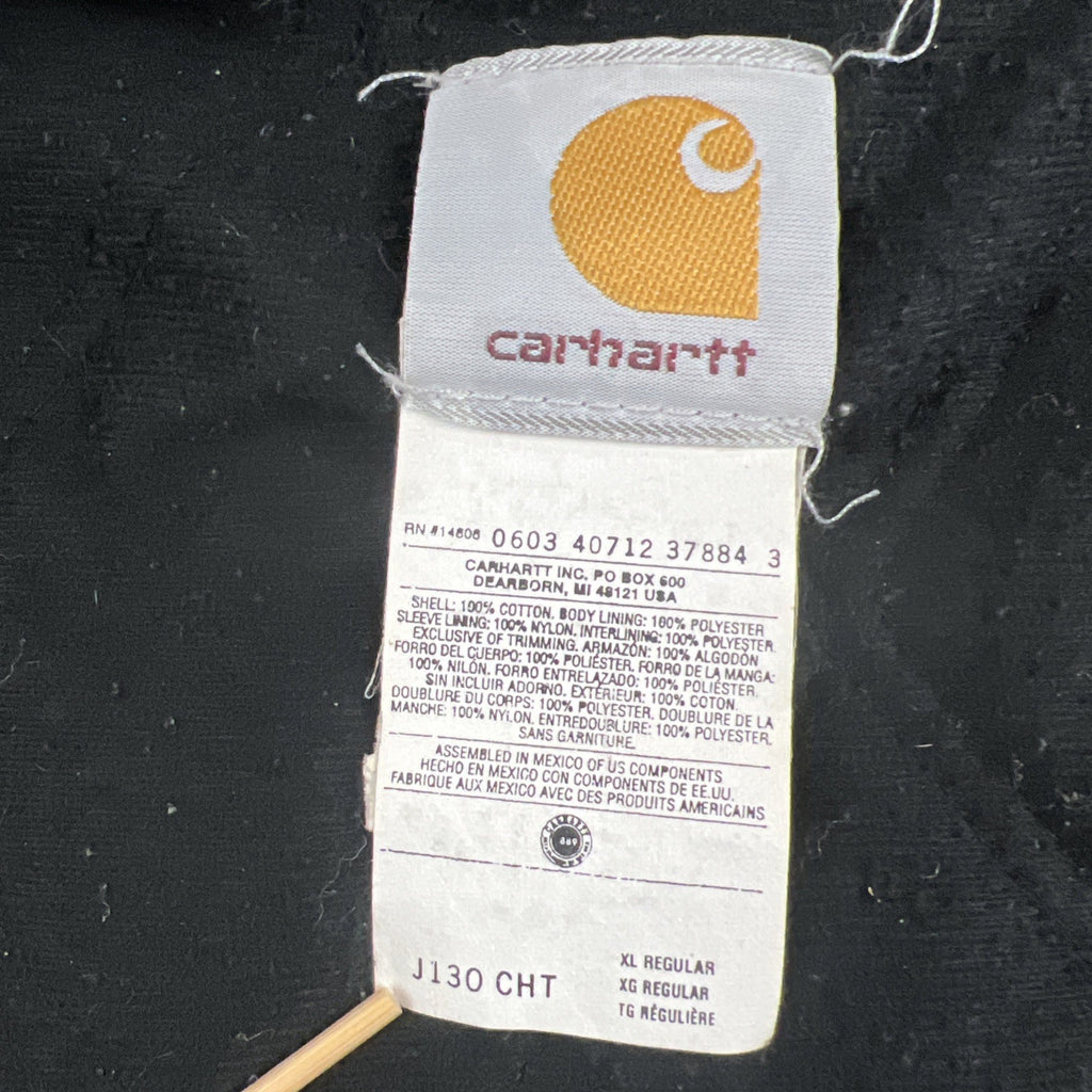 Vintage Carhartt J130 Hooded Jacket – Men’s XL Chestnut Brown (CHT), Made in USA
