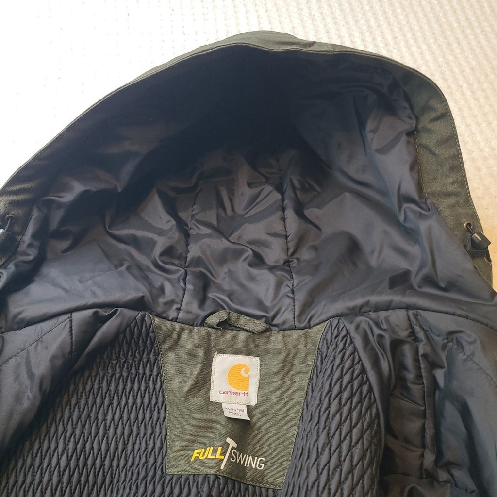 Carhartt Women’s Full Swing Cryder Jacket – Olive Quick Duck Canvas – Size XL