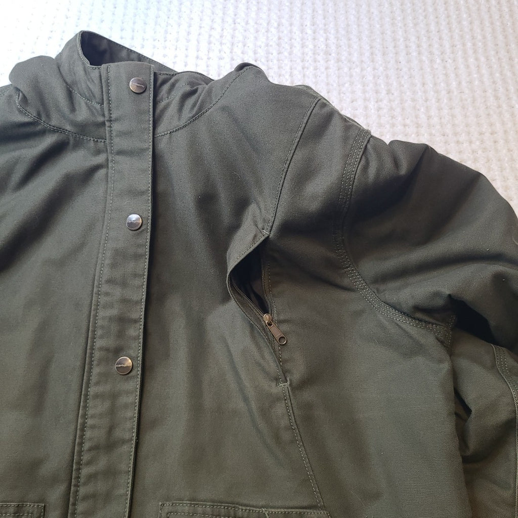 Carhartt Women’s Full Swing Cryder Jacket – Olive Quick Duck Canvas – Size XL