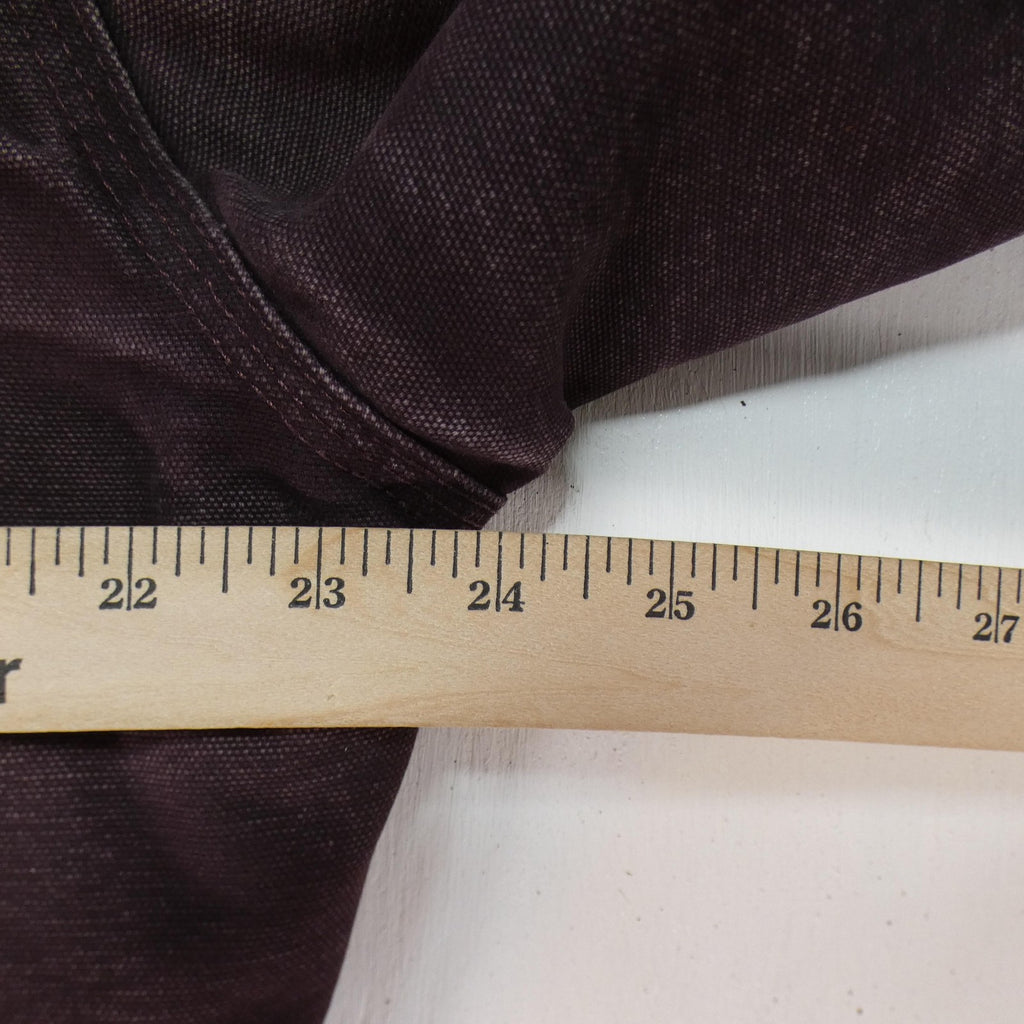 Carhartt J130 DWN Hooded Jacket – Men’s Large Tall (LT) Deep Wine Duck Canvas Distressed