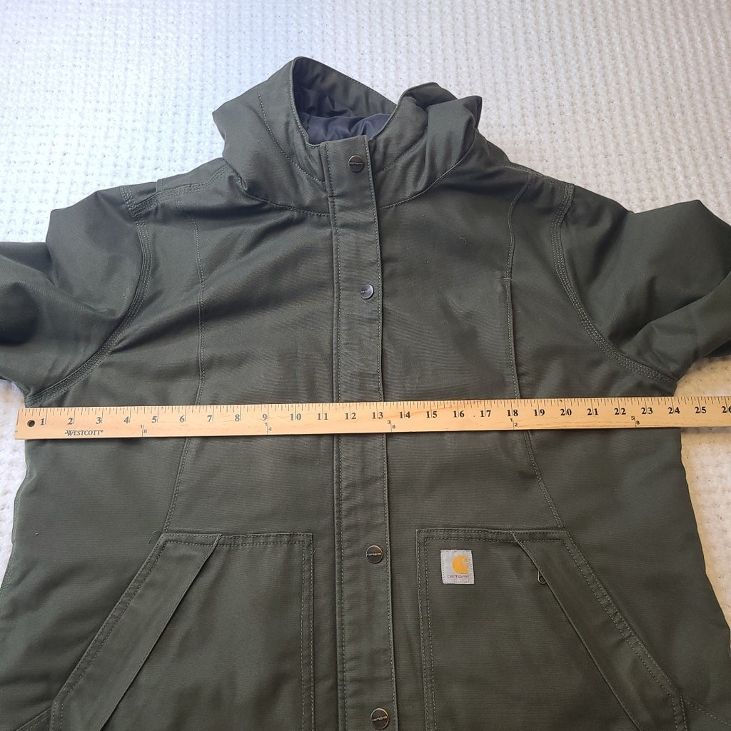 Carhartt Women’s Full Swing Cryder Jacket – Olive Quick Duck Canvas – Size XL