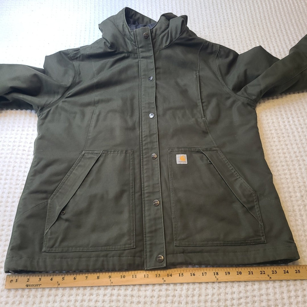 Carhartt Women’s Full Swing Cryder Jacket – Olive Quick Duck Canvas – Size XL