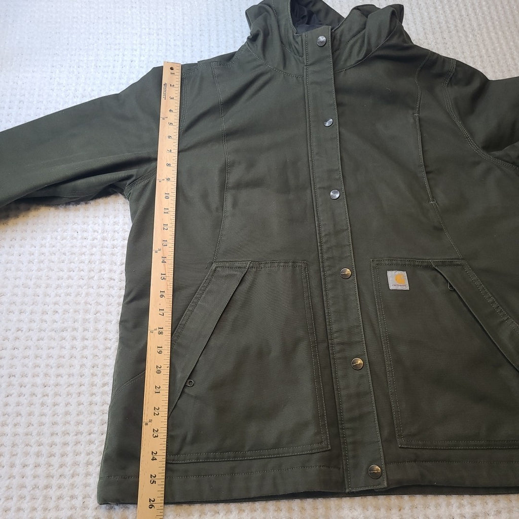 Carhartt Women’s Full Swing Cryder Jacket – Olive Quick Duck Canvas – Size XL