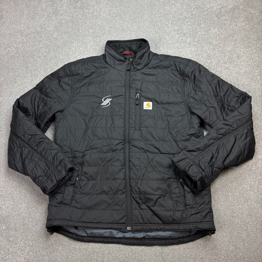 Carhartt Men’s Lightweight Puffer Jacket – Black | Lined Outdoor Y2K Style (Size M)