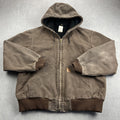 Vintage Carhartt J130 Hooded Jacket – Men’s XL Chestnut Brown (CHT), Made in USA