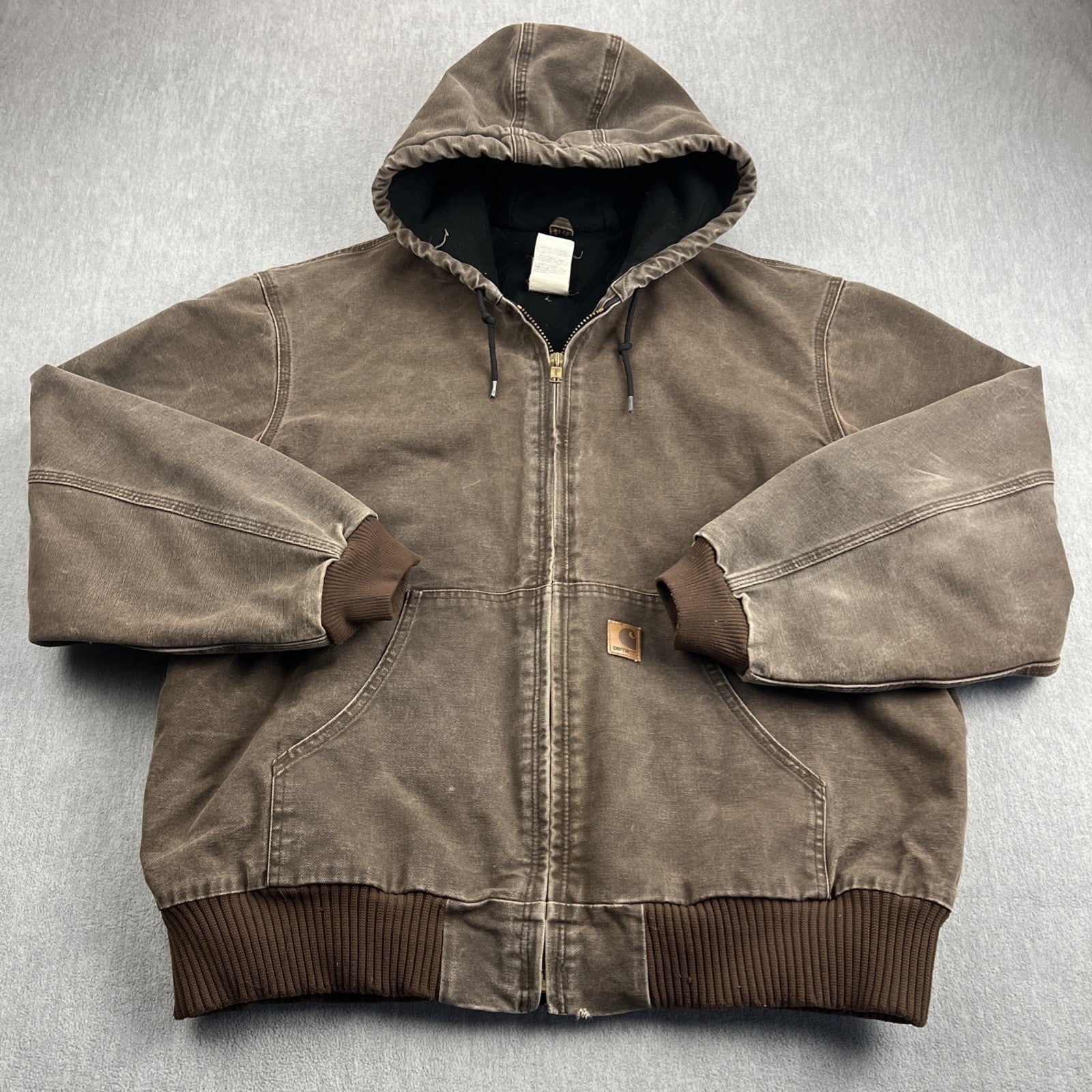 Vintage Carhartt J130 Hooded Jacket – Men’s XL Chestnut Brown (CHT), Made in USA