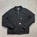Carhartt Detroit Jacket Women’s Large – Black Canvas Workwear Bomber