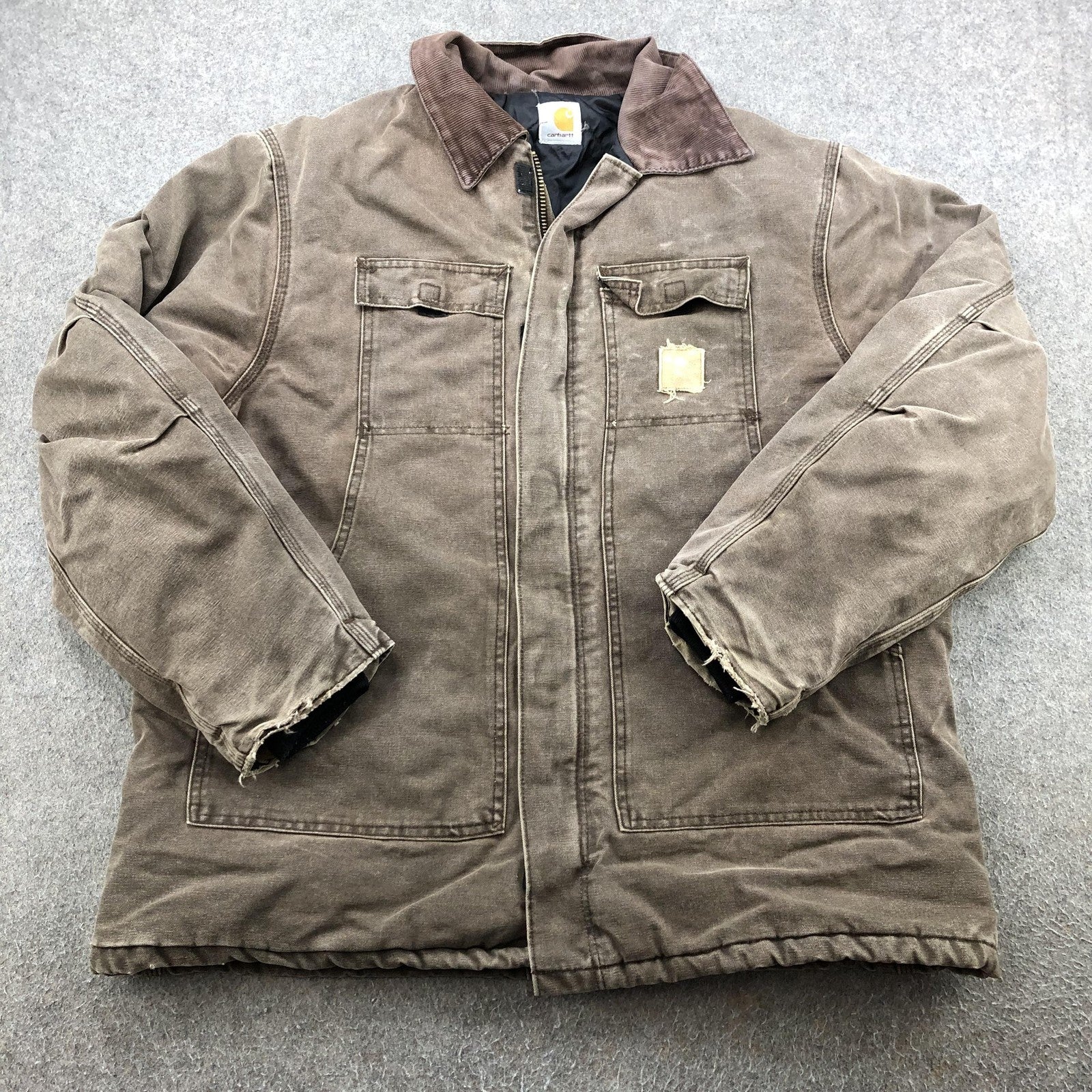 Vintage Carhartt Arctic Work Jacket – Men’s XL – Brown Duck Canvas Insulated Coat