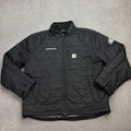 Carhartt Men’s Rain Defender Puffer Jacket – Black | Lightweight Lined (Size L)