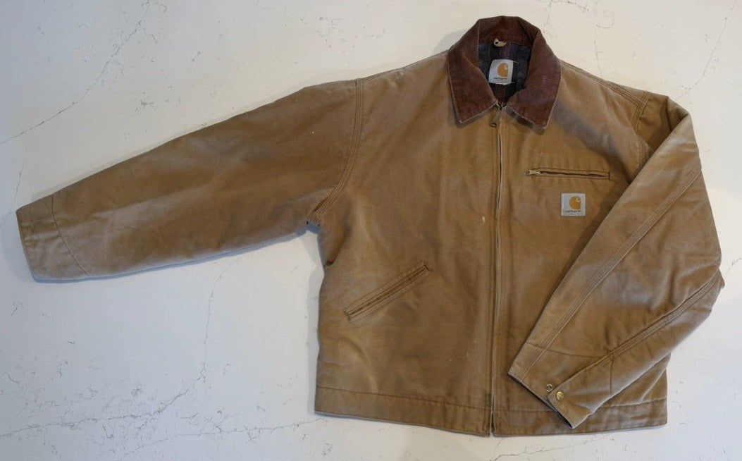 Vintage Carhartt Detroit Jacket – Men’s Large Brown Blanket Lined Workwear (Faded)