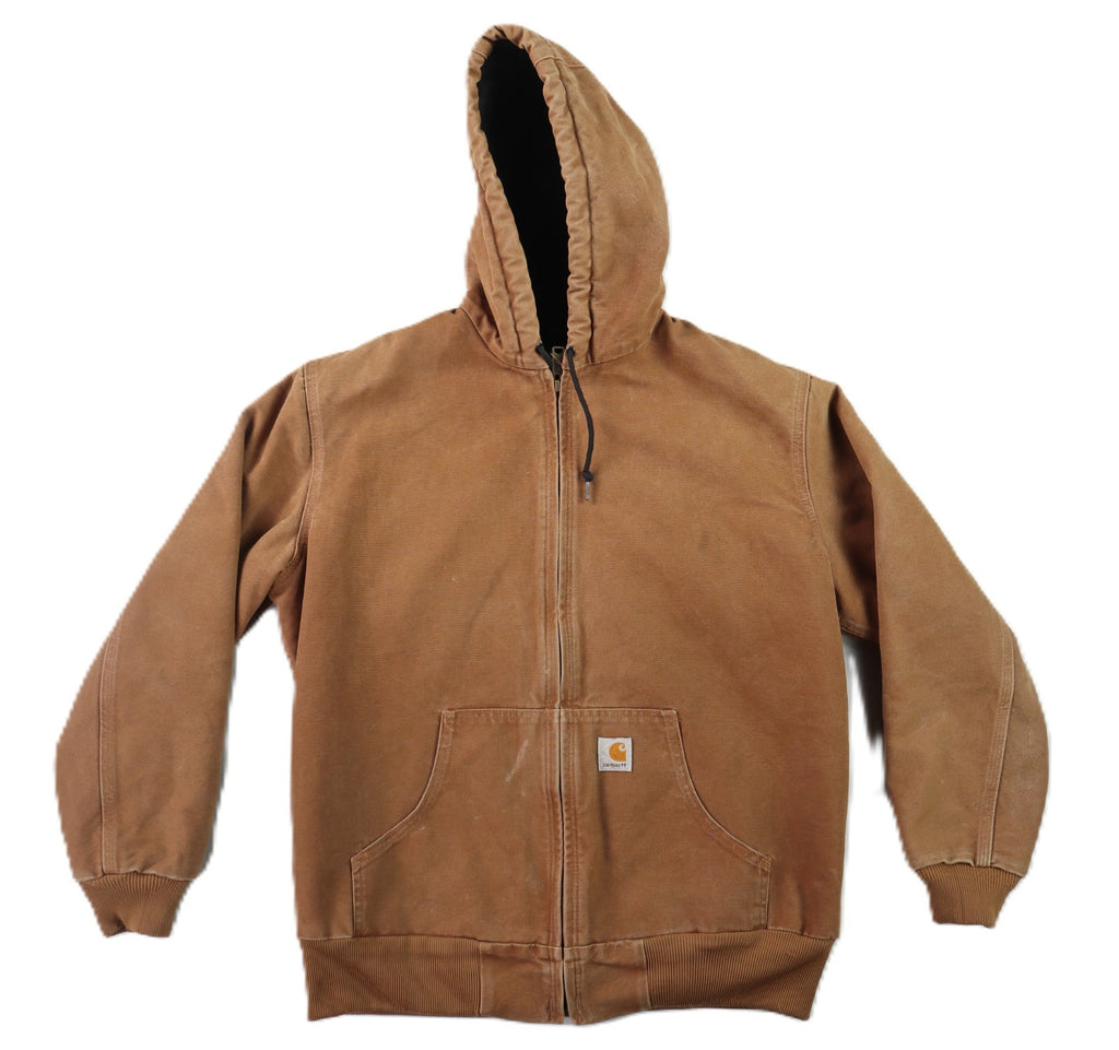 Carhartt J130 Women’s L Brown Hooded Insulated Canvas Jacket USA