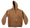 Carhartt J130 Women’s L Brown Hooded Insulated Canvas Jacket USA