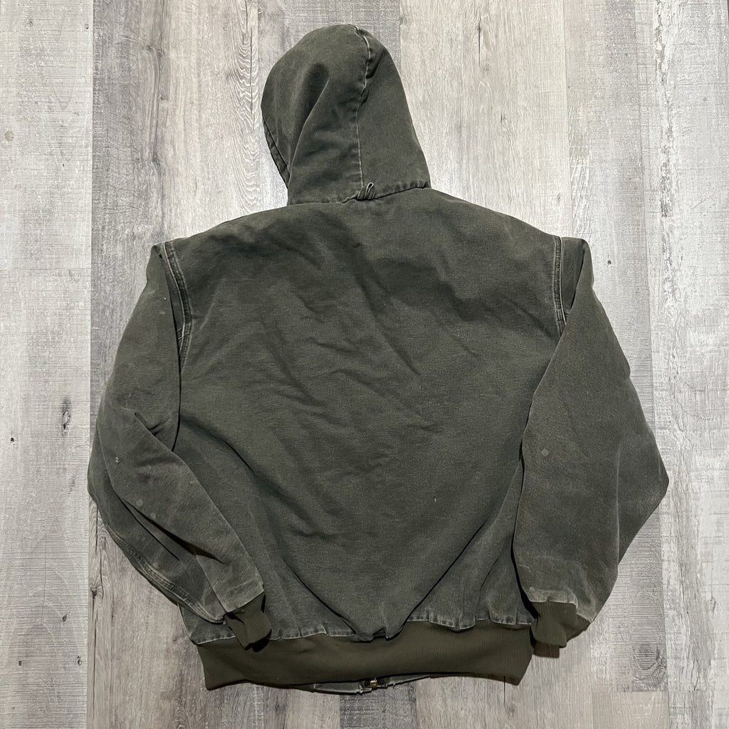 VTG Carhartt J68 MOS Jacket – Men’s XL Faded Green Moss Canvas Workwear