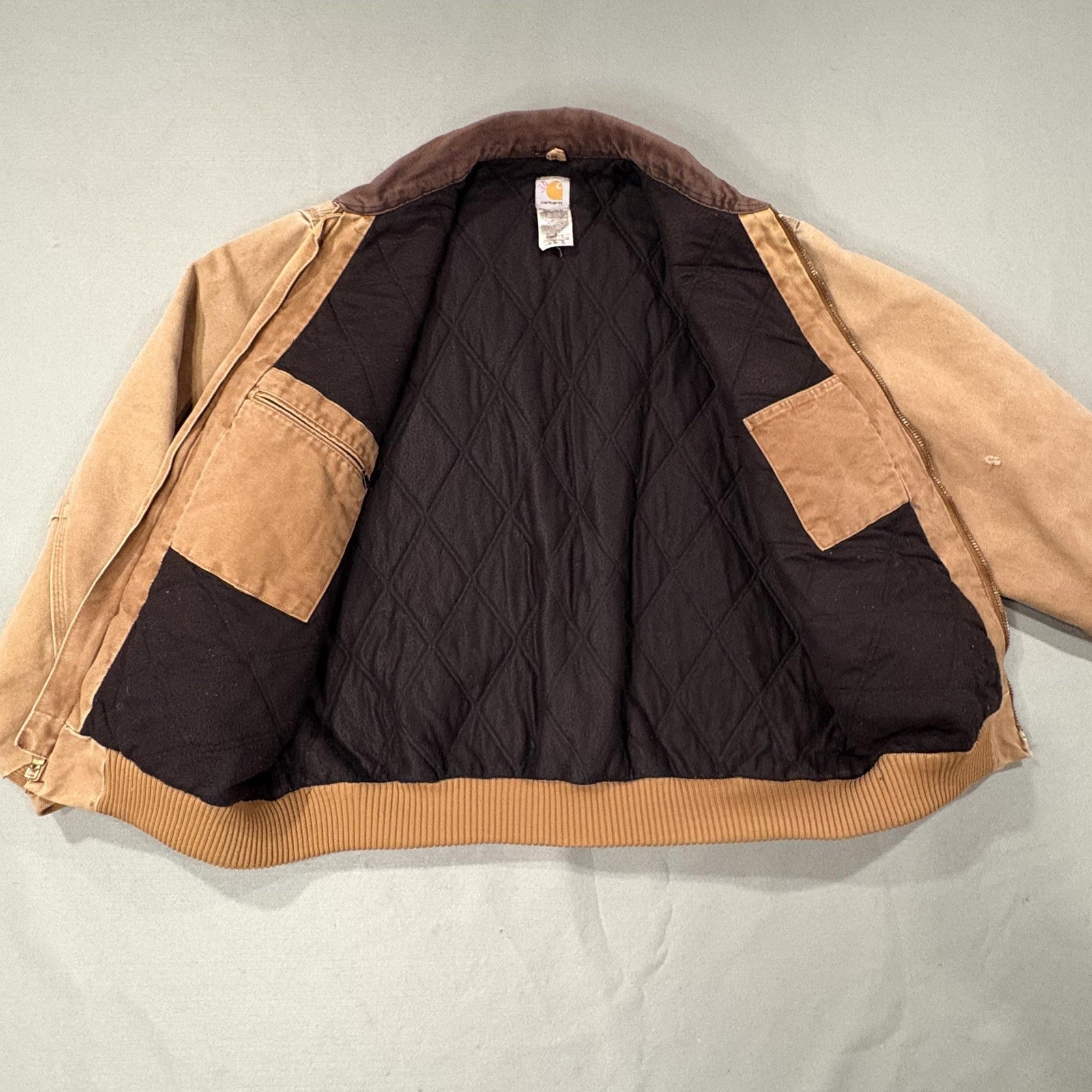 Vintage Carhartt Santa Fe Jacket – Men’s 2XL Tall Brown Duck Canvas Quilted Lined