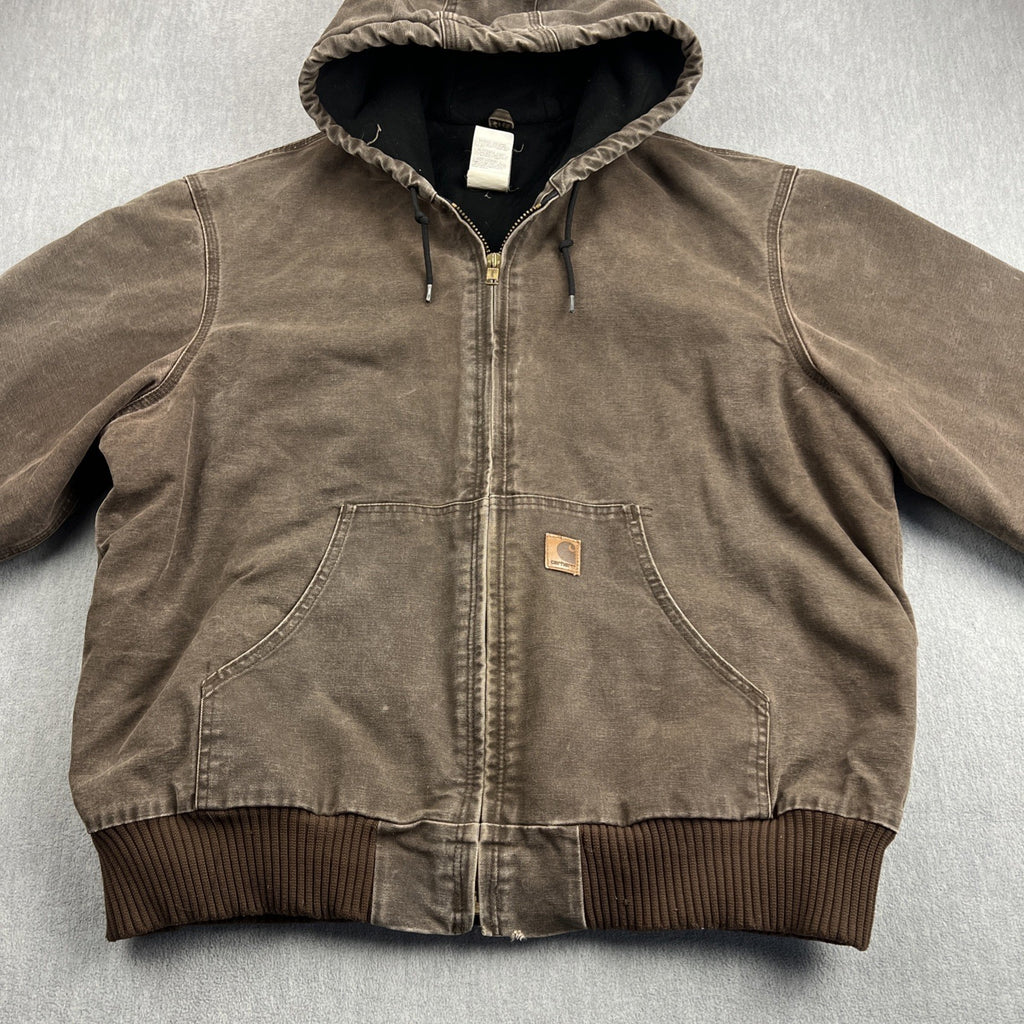 Vintage Carhartt J130 Hooded Jacket – Men’s XL Chestnut Brown (CHT), Made in USA