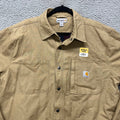 Carhartt Rugged Flex Shirt Jacket (Shacket) – Men’s Large – Tan Fleece Lined Workwear