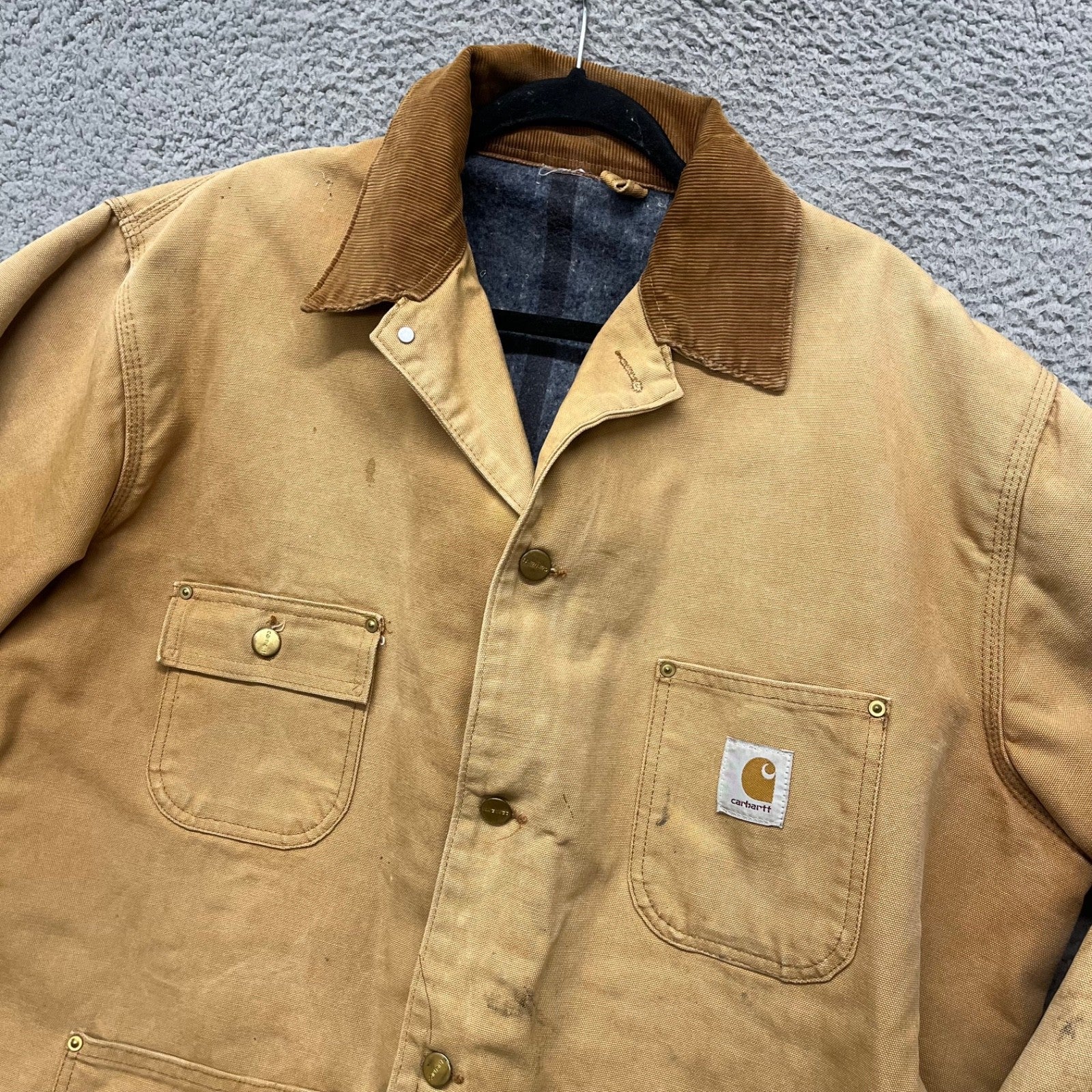 Vintage Carhartt Chore Barn Jacket – Men’s 2XL – Brown Duck Canvas Blanket Lined