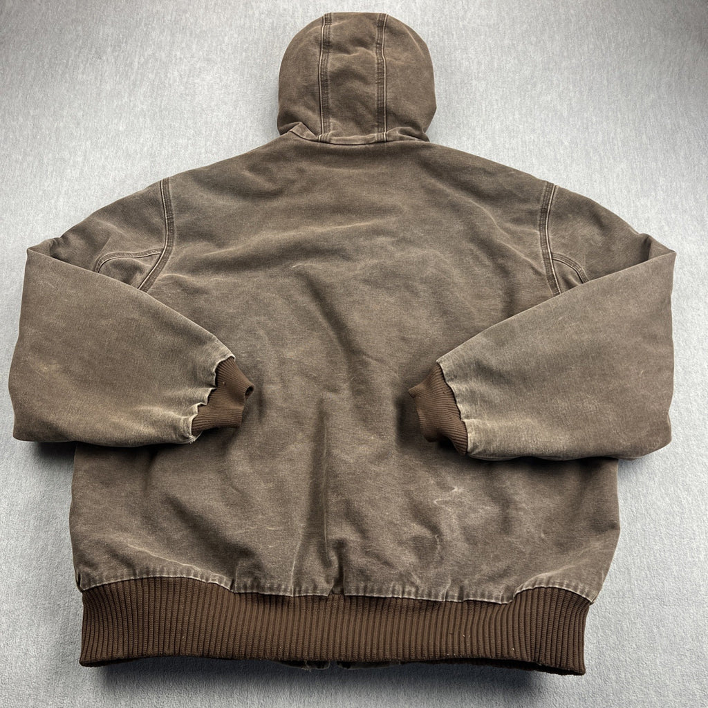 Vintage Carhartt J130 Hooded Jacket – Men’s XL Chestnut Brown (CHT), Made in USA