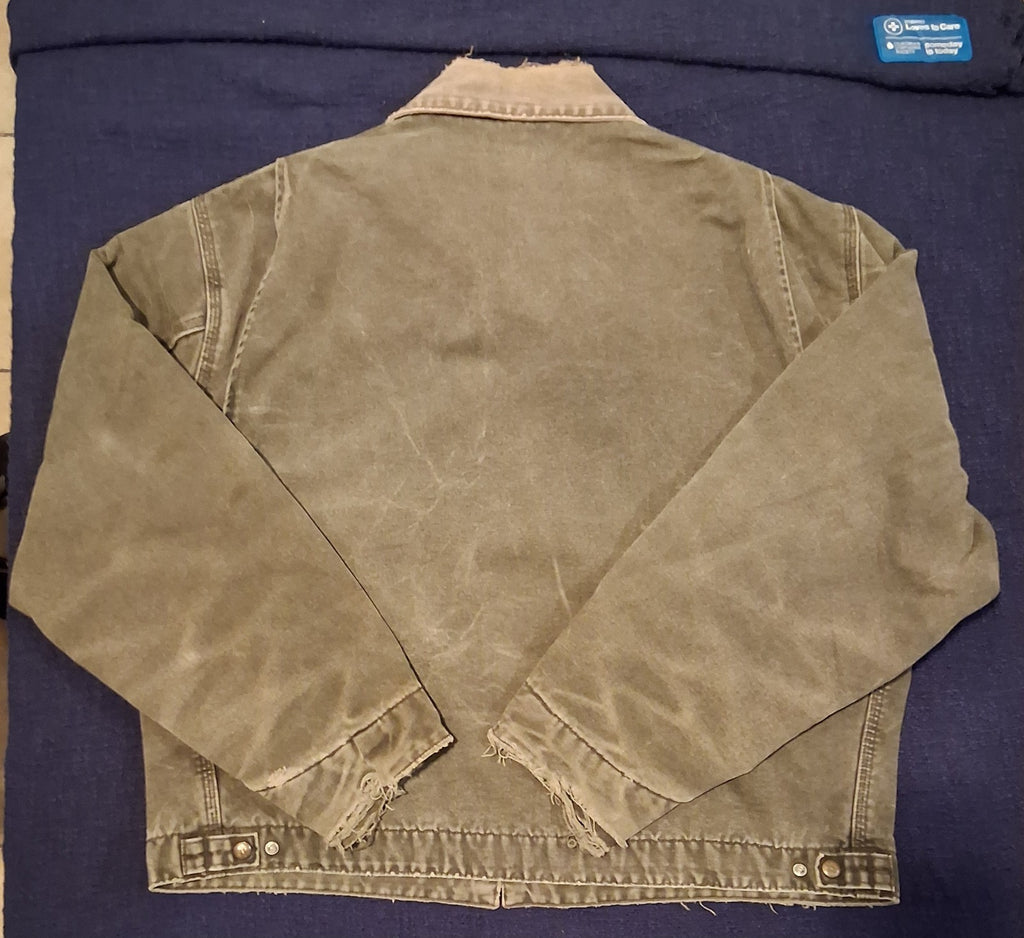 VTG Carhartt J97 Detroit Jacket – Men’s 2XL MOS Olive Green Blanket Lined Duck (Rare)
