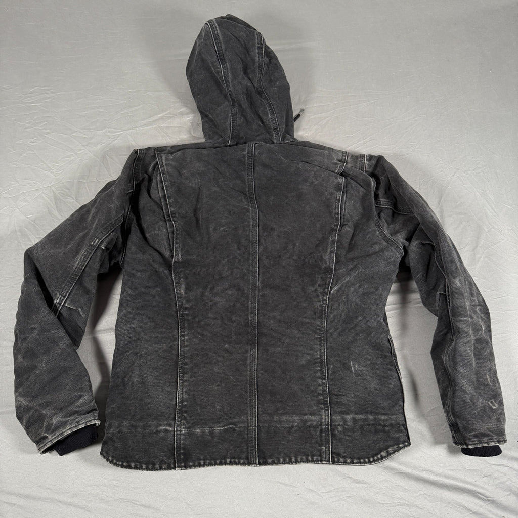 Carhartt Detroit Jacket Women’s XS – Black Sherpa Lined Hooded Full Zip