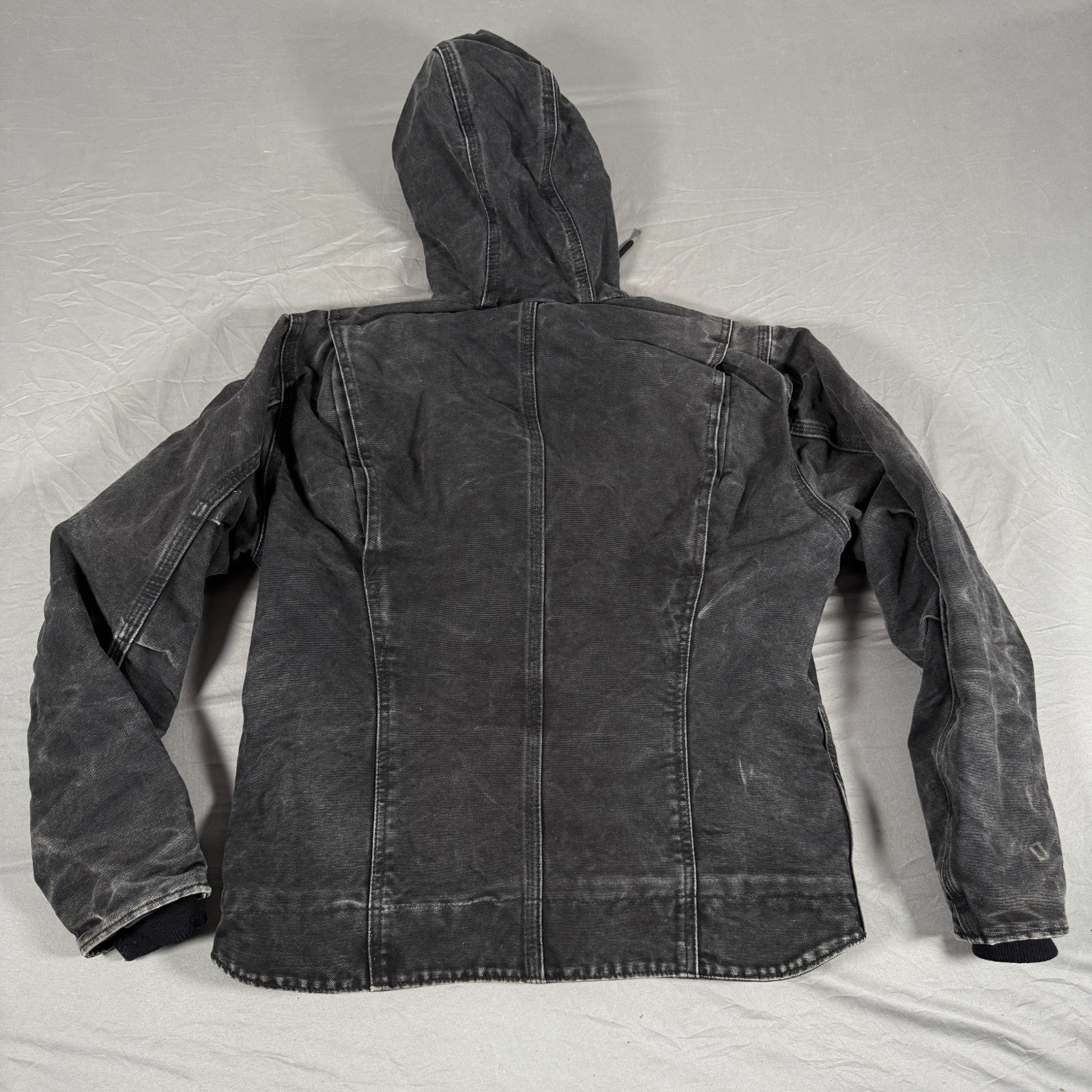 Carhartt Detroit Jacket Women’s XS – Black Sherpa Lined Hooded Full Zip