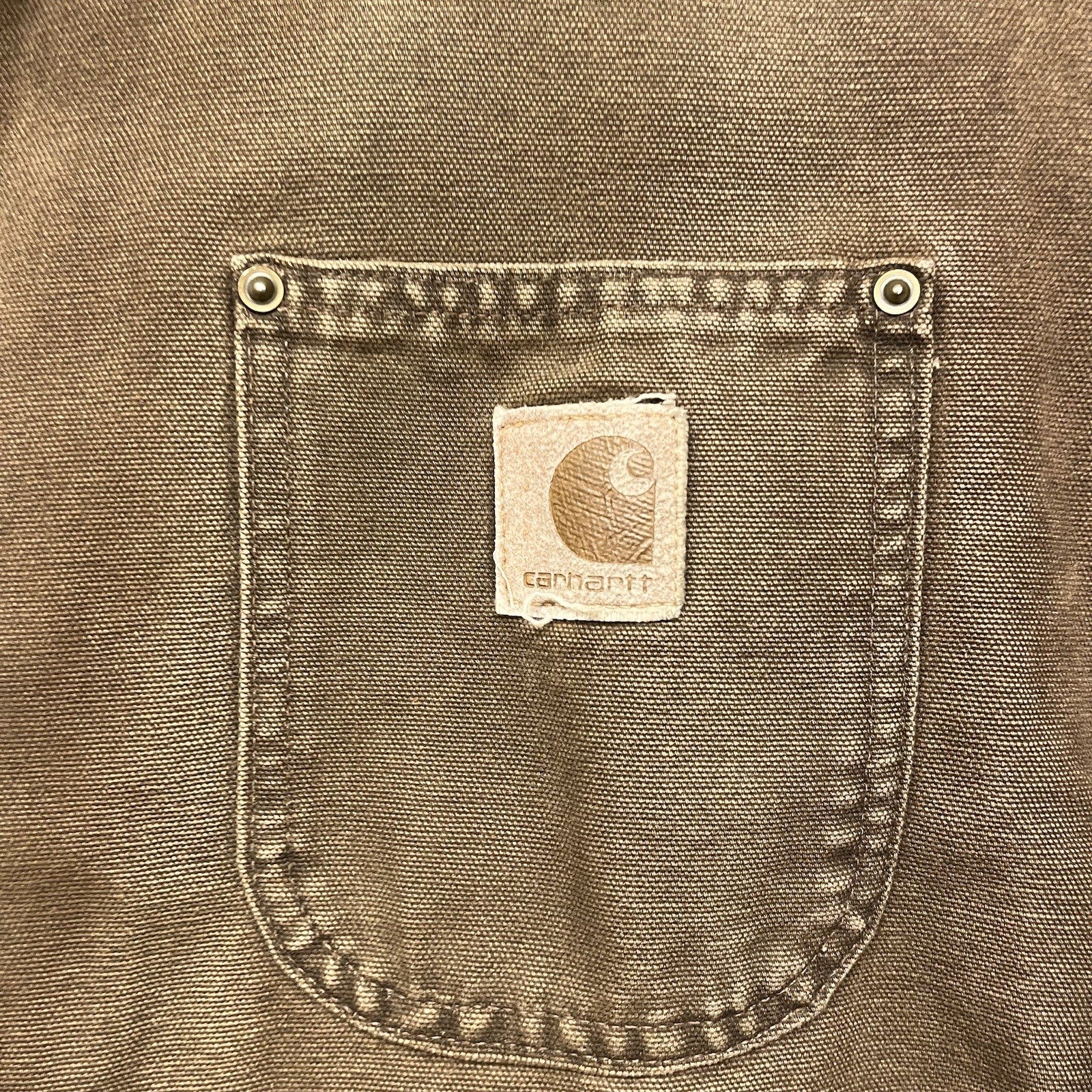 Vintage Carhartt Chore Coat – Men’s Large – Brown Canvas Blanket Lined Barn Jacket USA Made