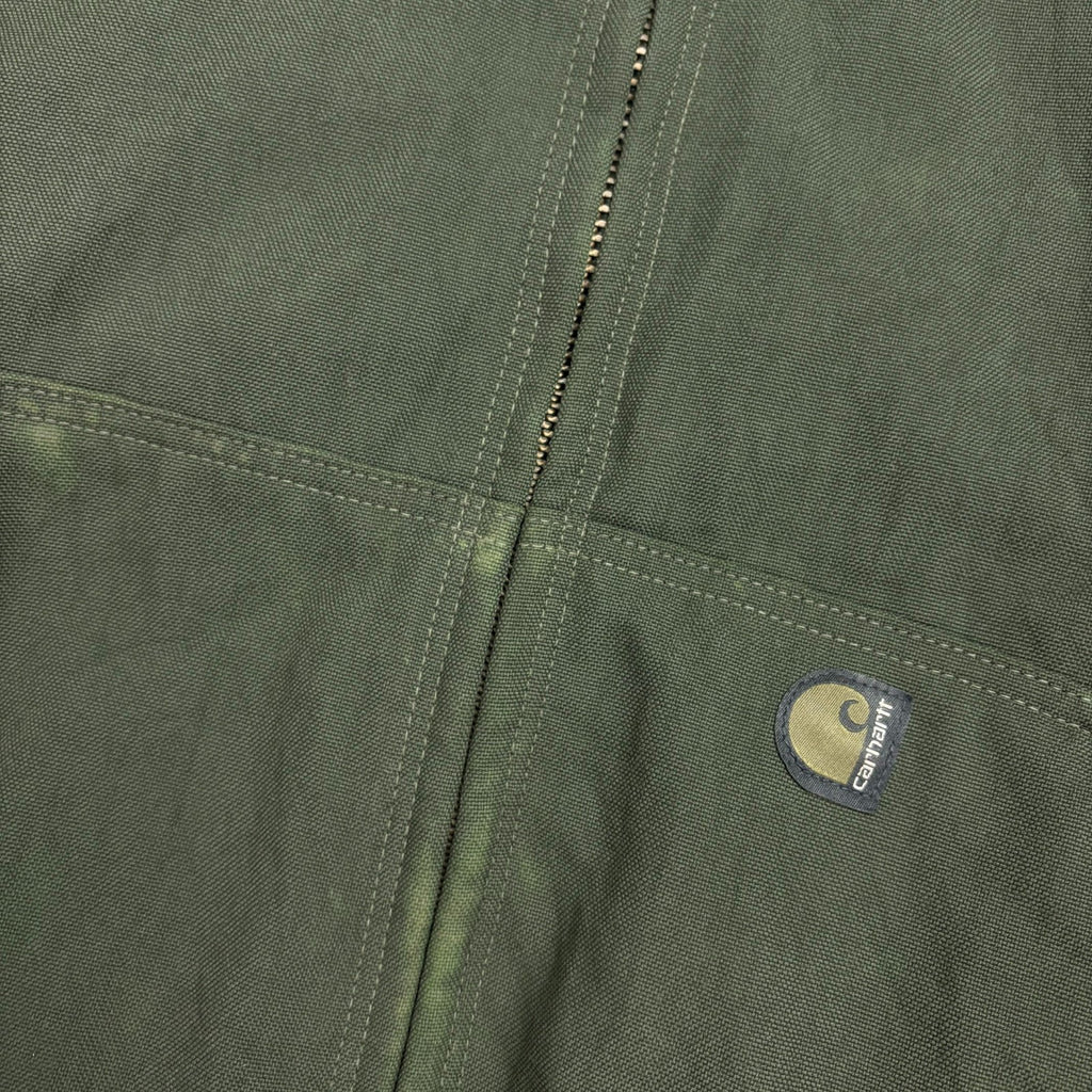 Carhartt J69 Active Jacket Men’s Medium – Green Quilted Lined Workwear Hoodie