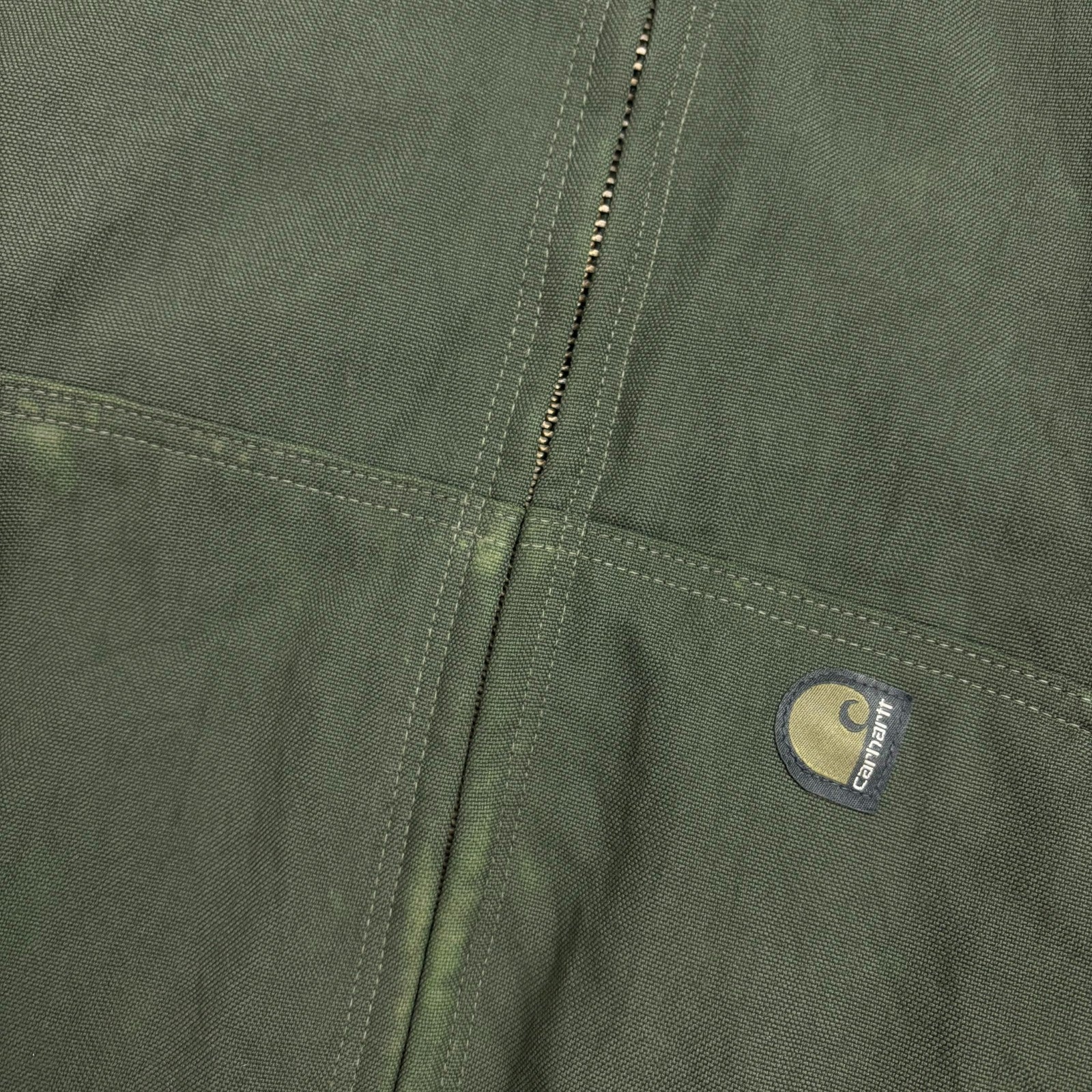 Carhartt J69 Active Jacket Men’s Medium – Green Quilted Lined Workwear Hoodie