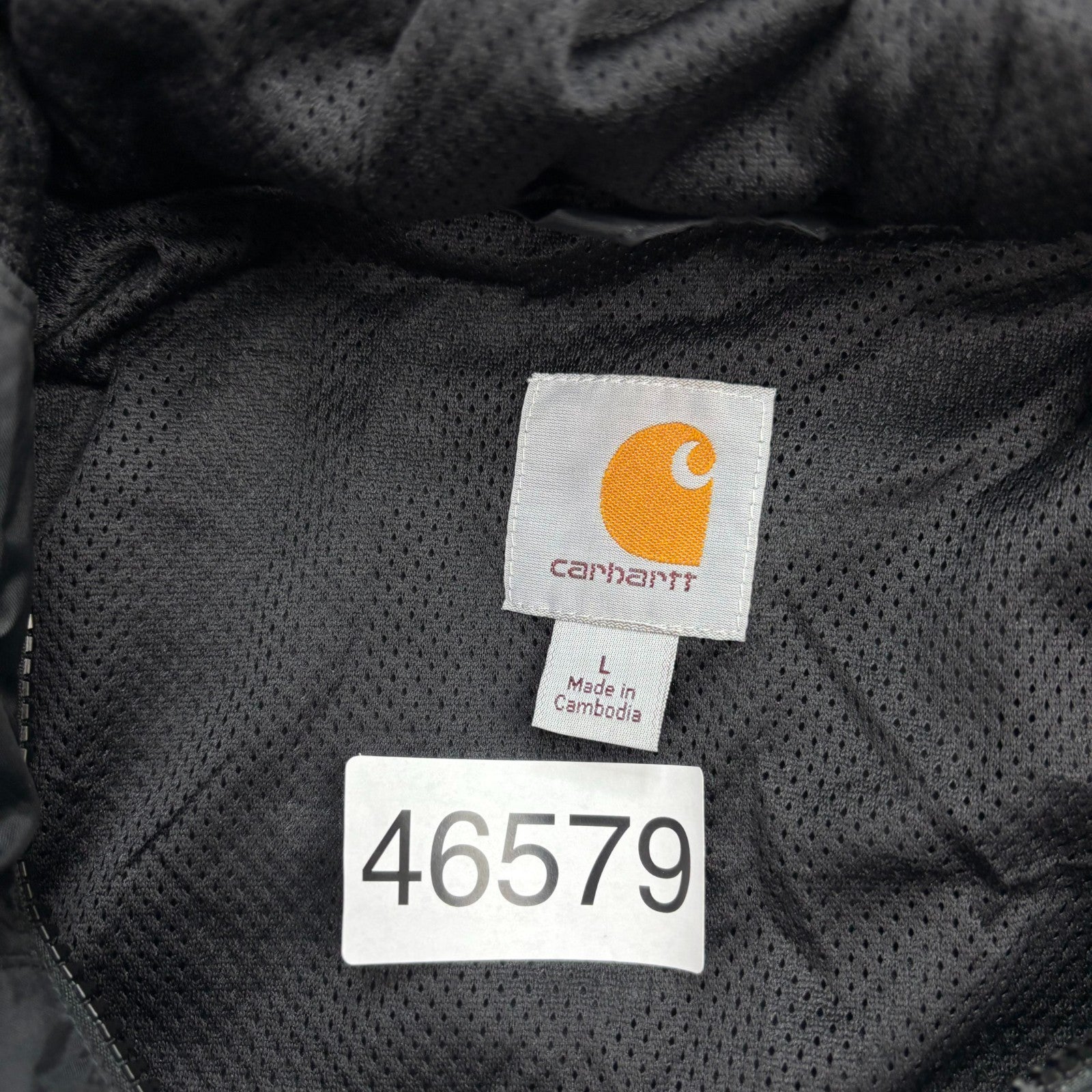 Carhartt Men’s Lightweight Windbreaker Jacket – Black, Lined, Hooded (Adult Large)