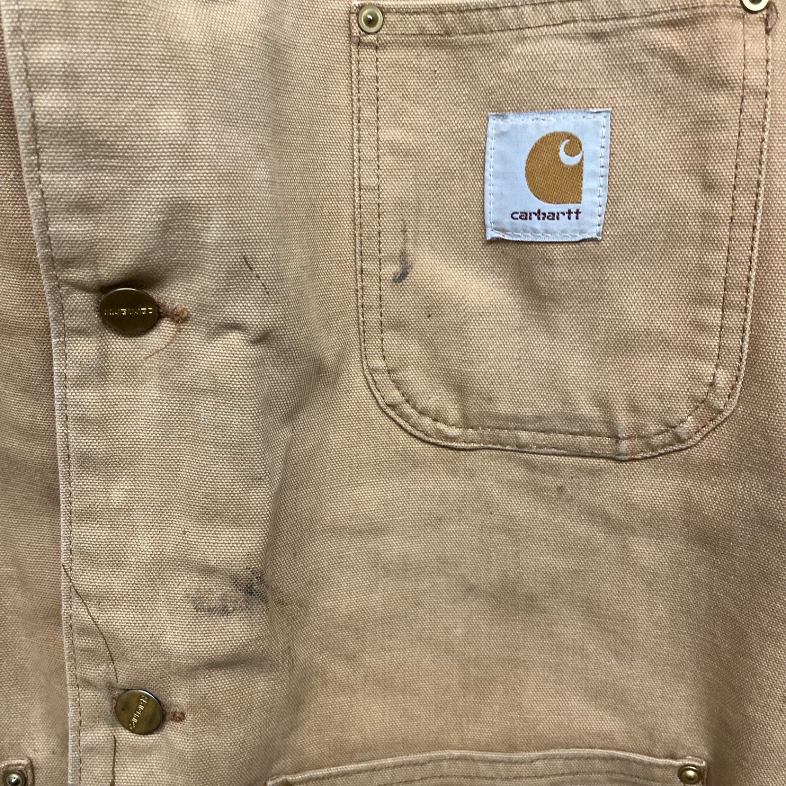 Vintage Carhartt Chore Barn Jacket – Men’s 2XL – Brown Duck Canvas Blanket Lined