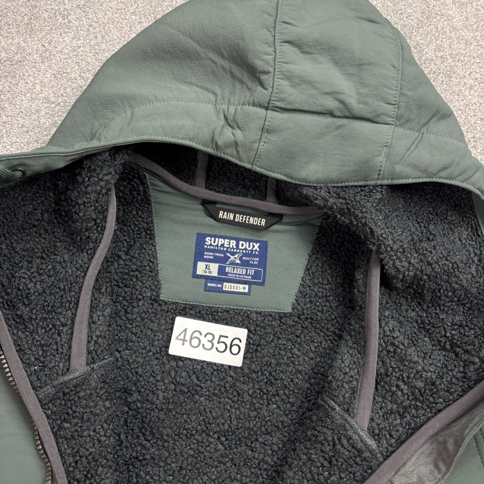 Carhartt Women’s XL Green Super Dux Hooded Bomber Jacket Soft Shell