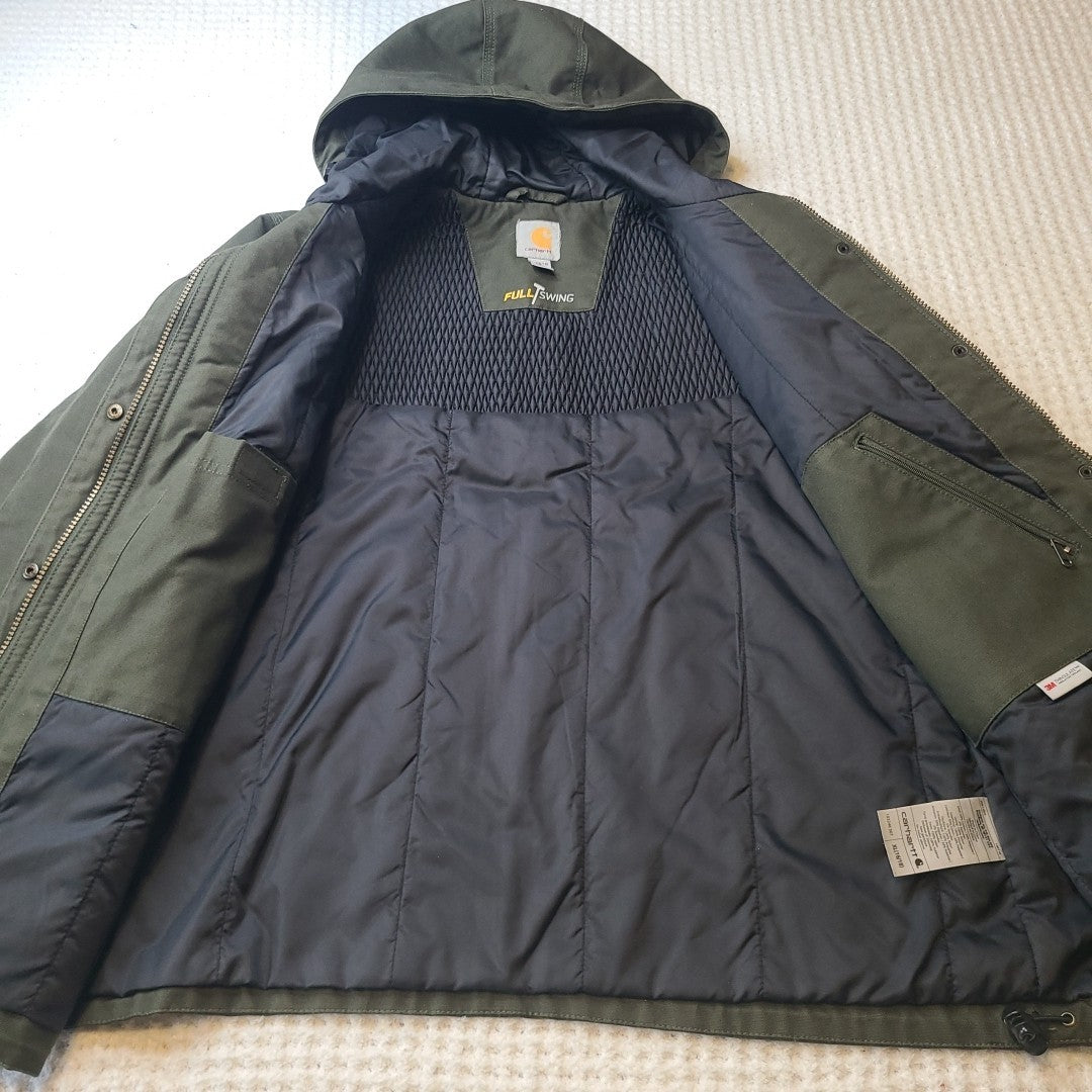 Carhartt Women’s Full Swing Cryder Jacket – Olive Quick Duck Canvas – Size XL