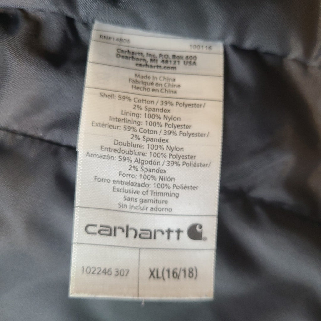 Carhartt Women’s Full Swing Cryder Jacket – Olive Quick Duck Canvas – Size XL