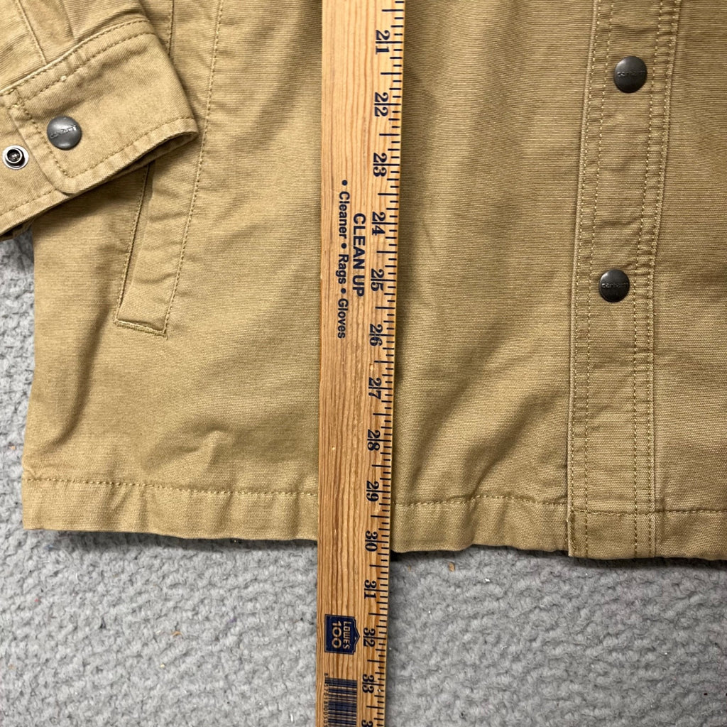 Carhartt Rugged Flex Shirt Jacket (Shacket) – Men’s Large – Tan Fleece Lined Workwear