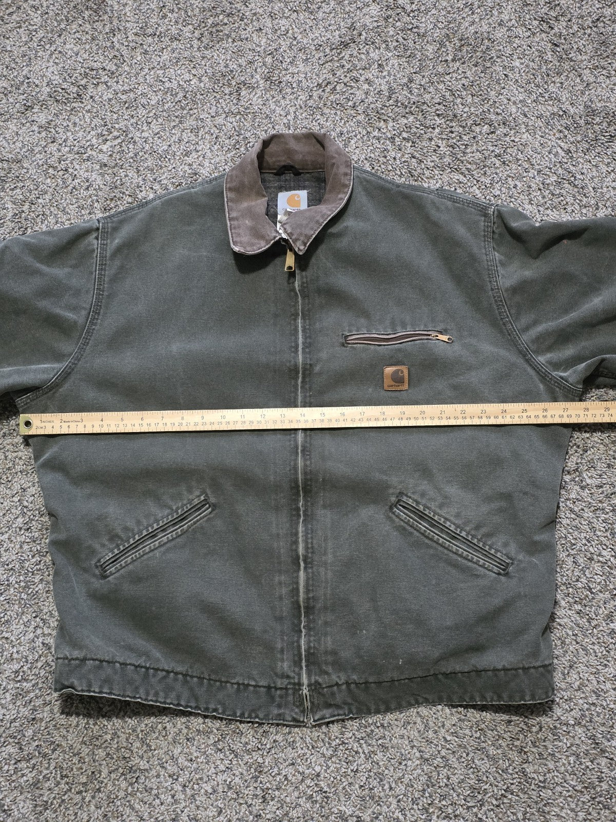 Vintage Carhartt J97 MOS Detroit Jacket – Green, Made in USA, Men’s XL Tall (XLT)