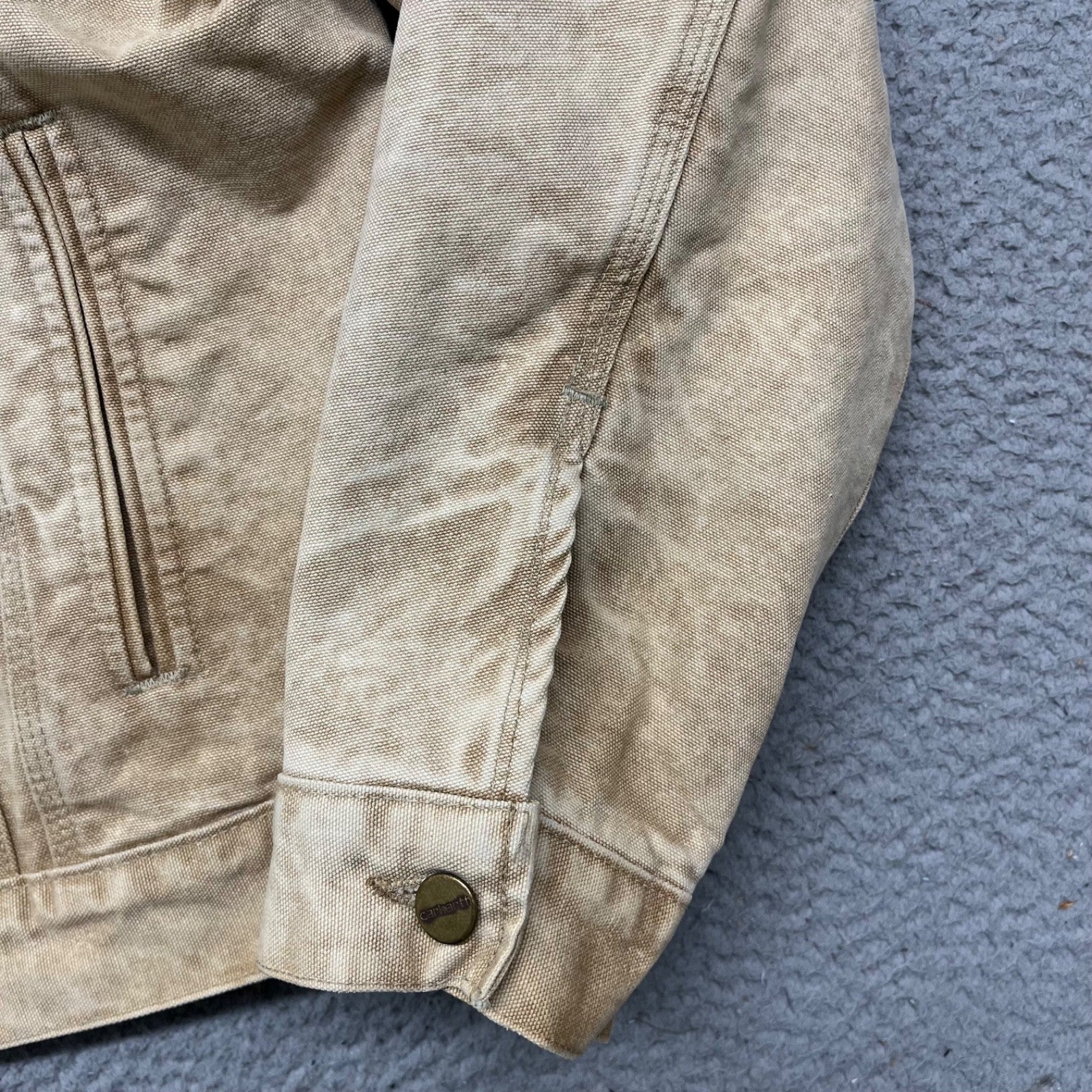 Vintage Carhartt Trucker Jacket – Men’s Medium – Brown/Tan Blanket Lined Workwear