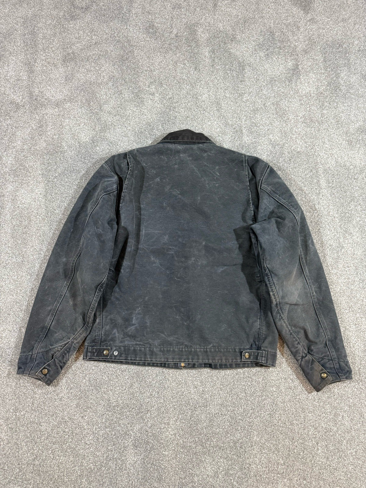 Vintage Carhartt J96 Detroit Jacket – Men’s Large Dark Gray Blanket Lined Canvas