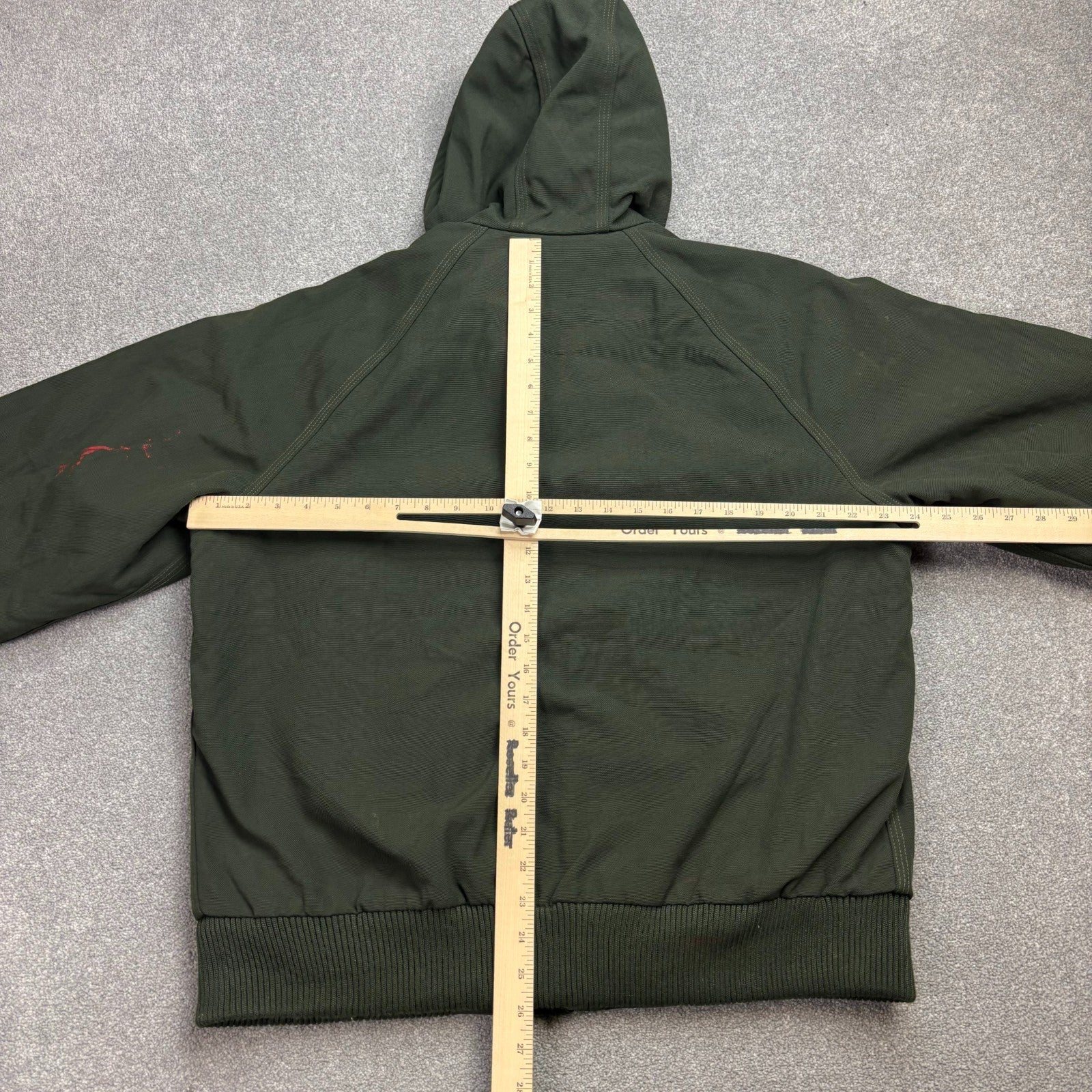 Carhartt J69 Active Jacket Men’s Medium – Green Quilted Lined Workwear Hoodie