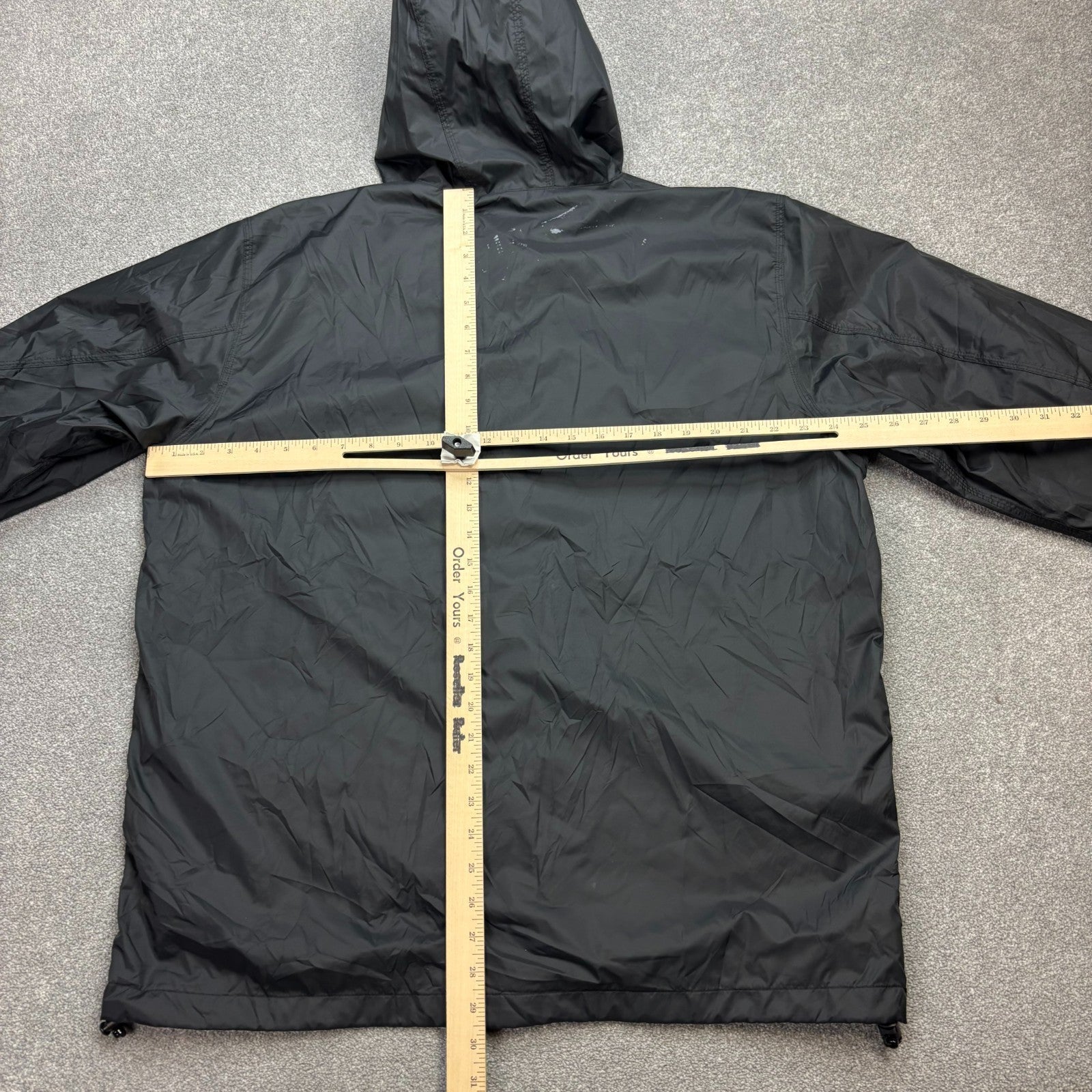 Carhartt Men’s Lightweight Windbreaker Jacket – Black, Lined, Hooded (Adult Large)