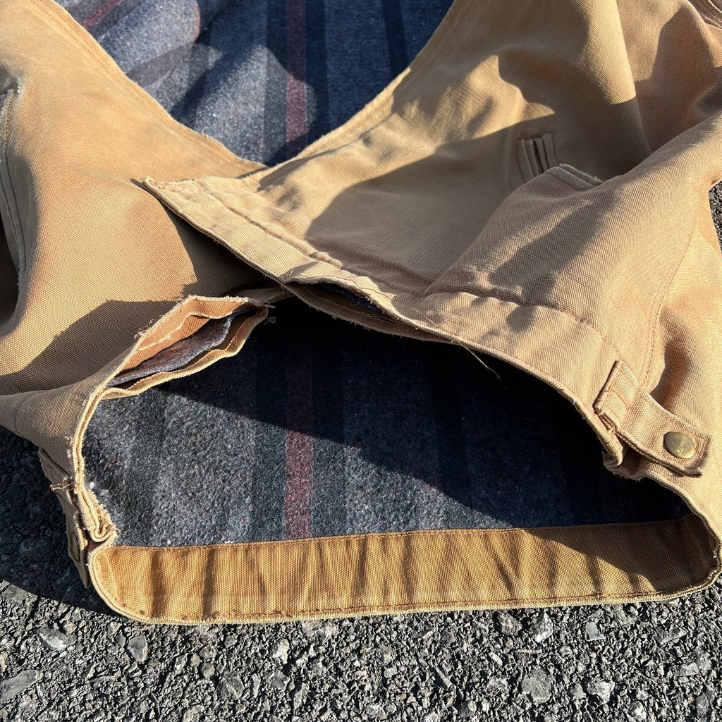Vintage Carhartt J01 Detroit Jacket – Men’s 46 Tall Brown Faded Blanket Lined