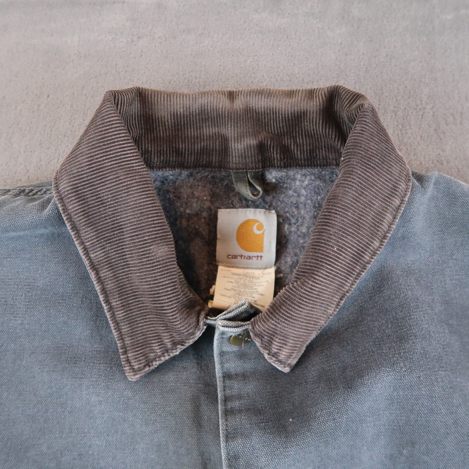 Vintage 90s Carhartt C02 Chore Jacket – Men’s XL Gray Blanket Lined, Union Made USA