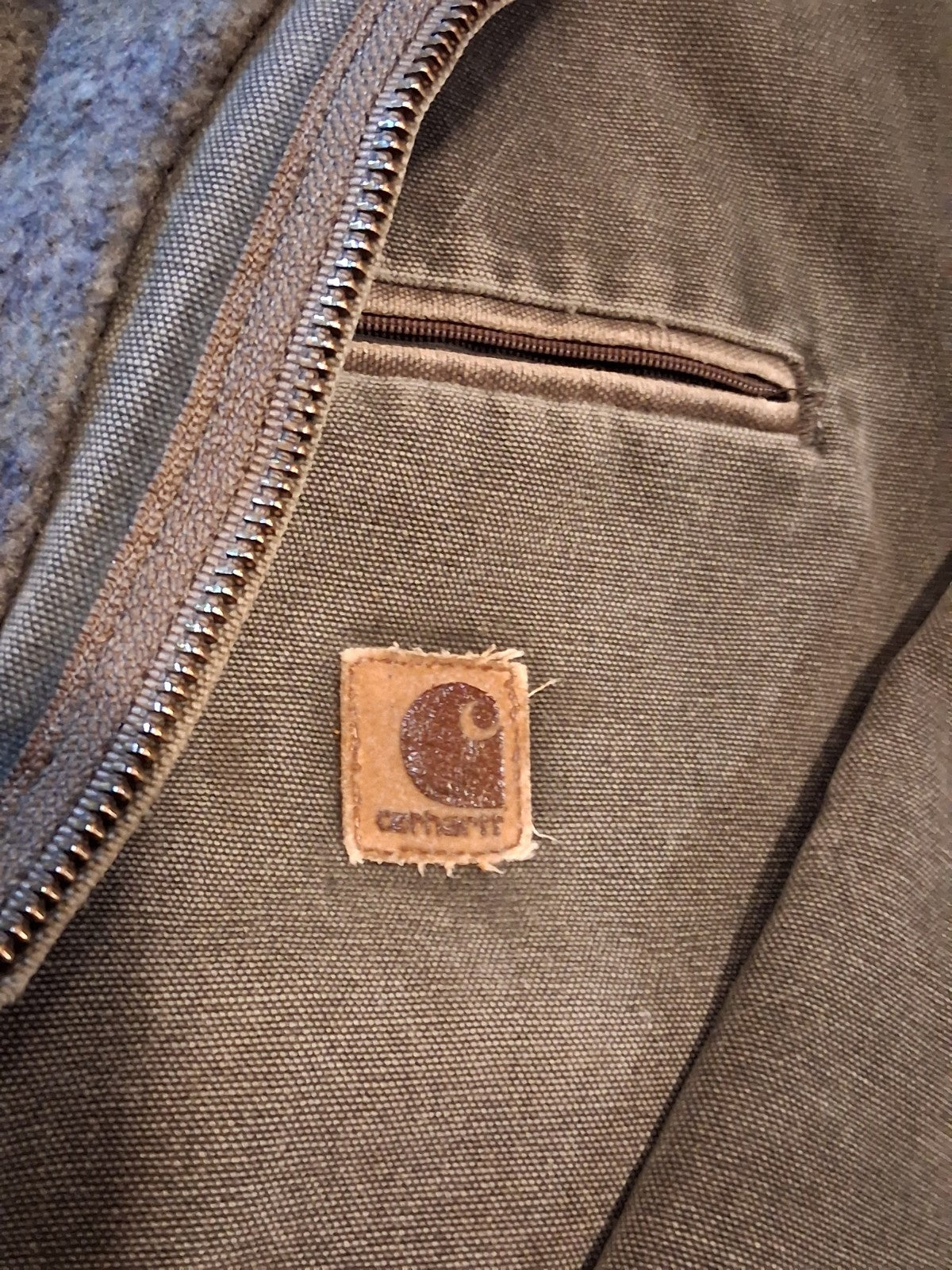 VTG Carhartt J97 Detroit Jacket – Men’s 2XL MOS Olive Green Blanket Lined Duck (Rare)