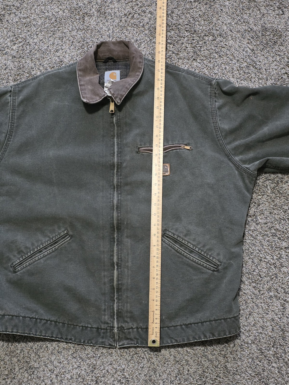 Vintage Carhartt J97 MOS Detroit Jacket – Green, Made in USA, Men’s XL Tall (XLT)