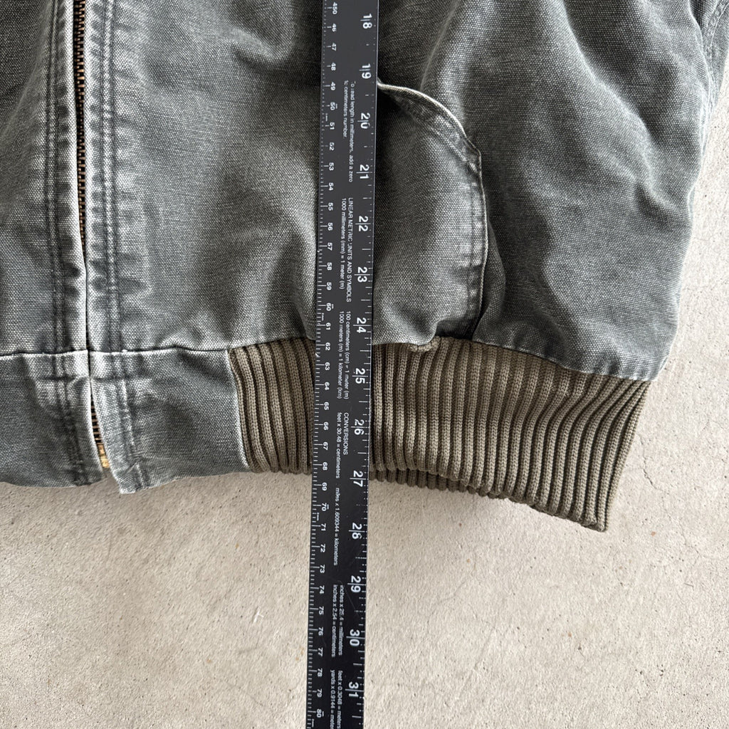 Vintage Carhartt J130 MOS Hooded Jacket – Men’s XL Moss Green Duck Canvas Quilted Lined