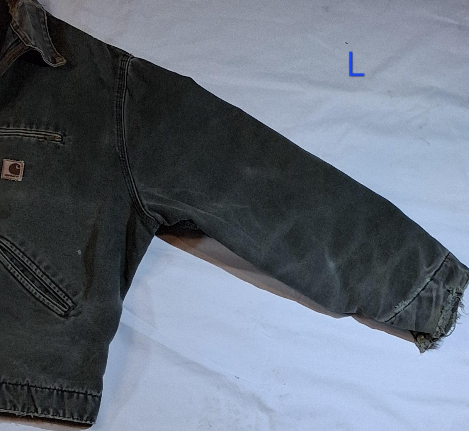 VTG Carhartt J97 Detroit Jacket – Men’s 2XL MOS Olive Green Blanket Lined Duck (Rare)