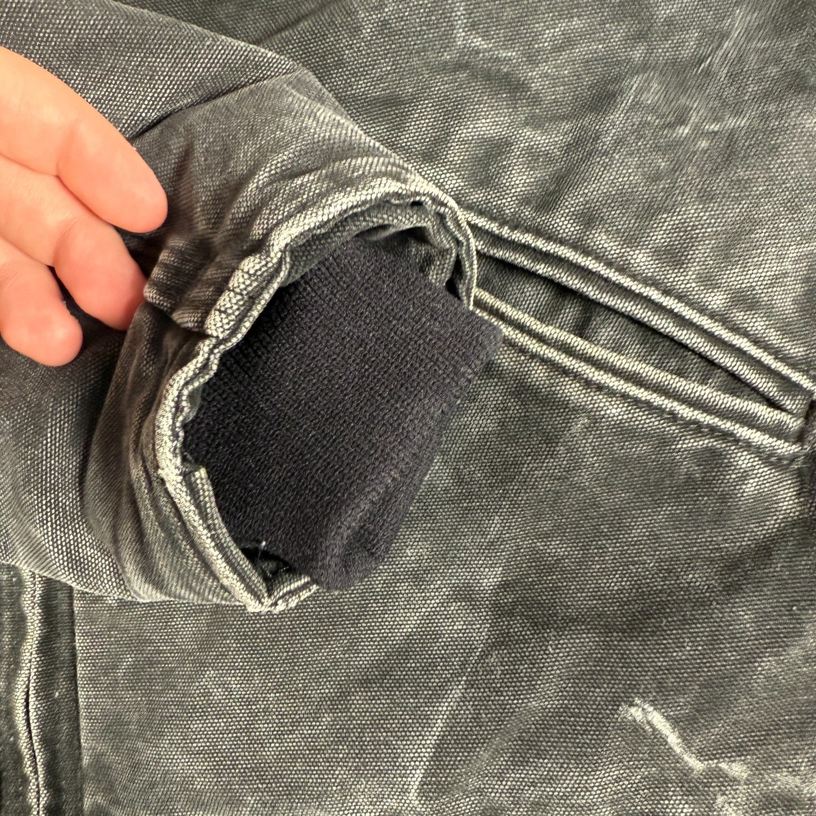 Carhartt Detroit Jacket Women’s XS – Black Sherpa Lined Hooded Full Zip