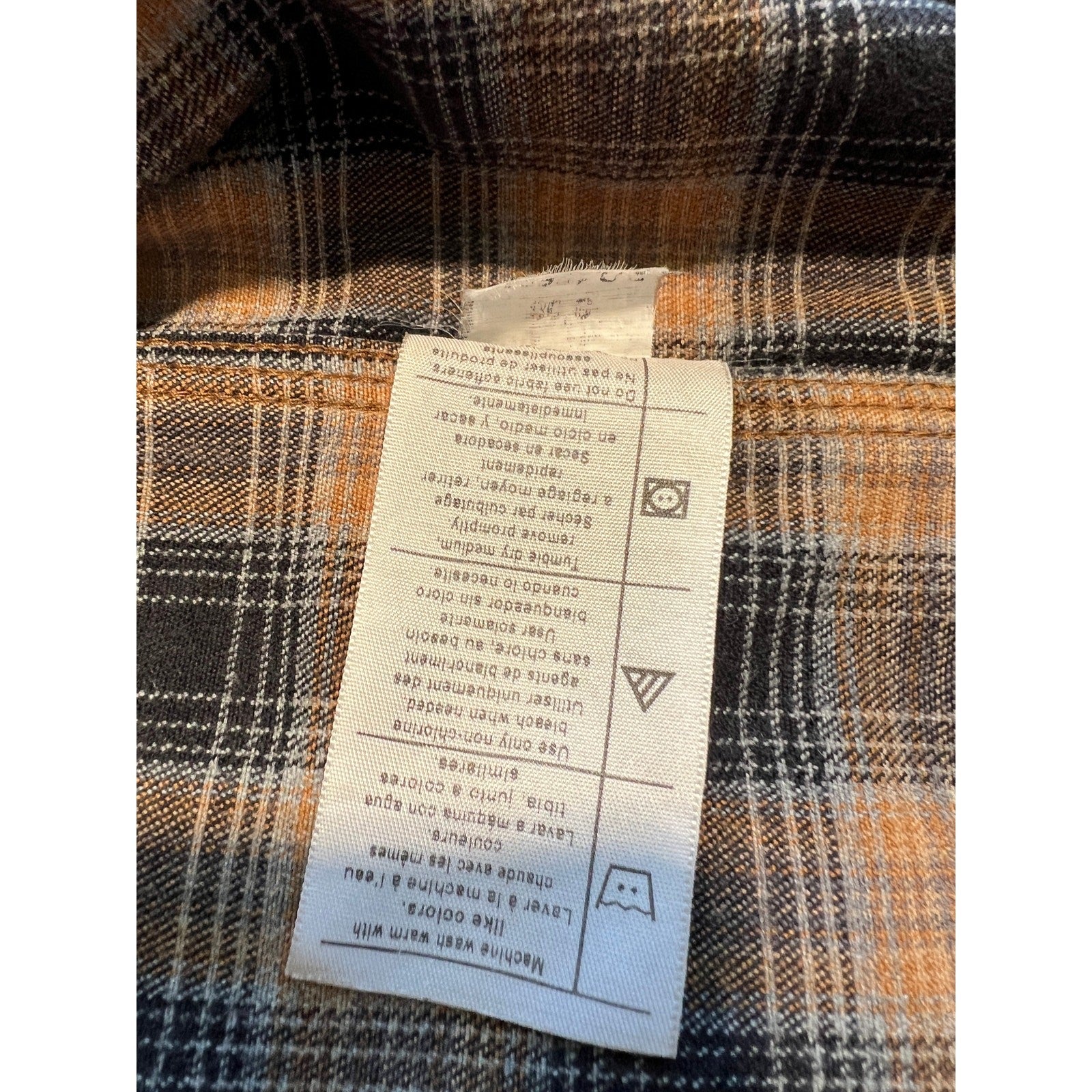 Carhartt Flannel-Lined Canvas Shirt Jacket – Men’s 2XL Distressed Workwear