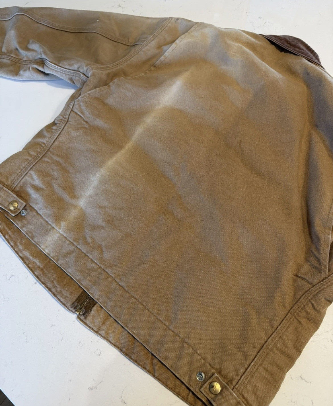 Vintage Carhartt Detroit Jacket – Men’s Large Brown Blanket Lined Workwear (Faded)